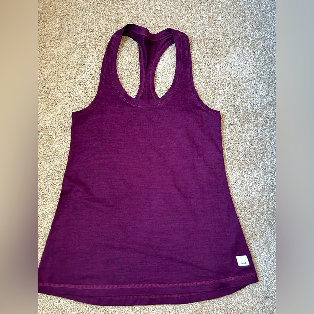 Vuori Lux Performance Tank- XS, Burgundy Color, Never Worn, Excellent Condition